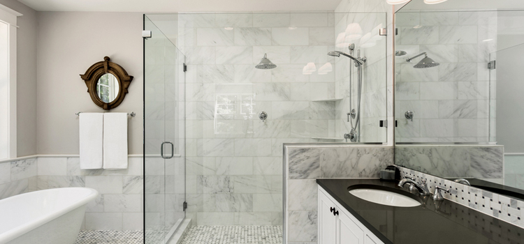 bathroom shower door installation in Greenfield